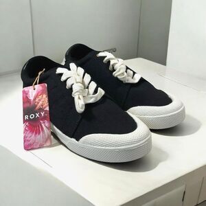 Roxy Pierview Black Canvas Lace Up Low Top Cushion Sneaker Size 9 New w/Tag NWOB